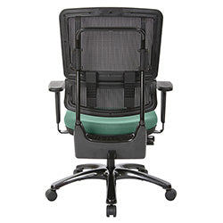 Vertical Black Mesh Back Chair with Shiny Black Base 1
